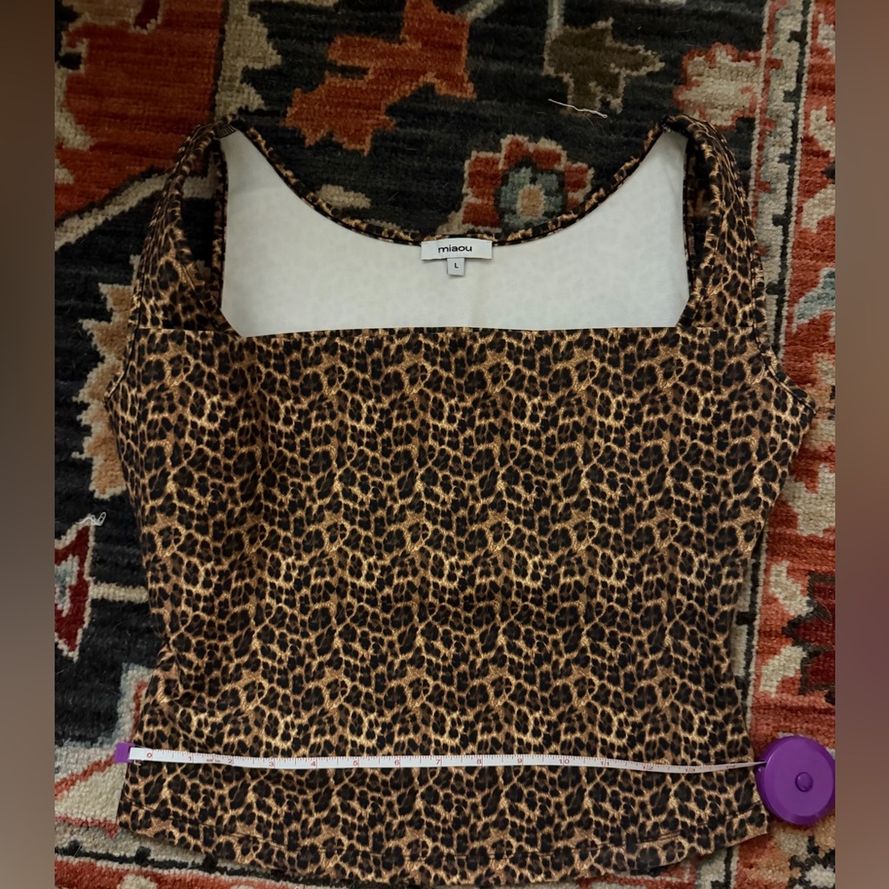 NWOT Miaou leopard Luna bustier top - Picture 7 of 7